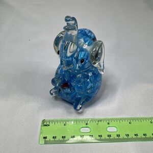Stunning Hand Blown Art Glass Millefiori Elephant Paperweight